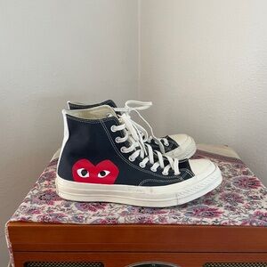 women's size 10, men's size 8 - Converse Chuck 70 High x Comme des Garcons Play